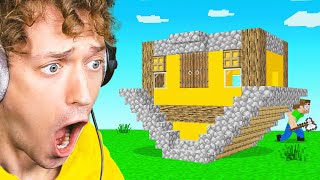 My MINECRAFT HOUSE Is UPSIDE DOWN!