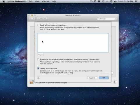 how to enable mac os x firewall