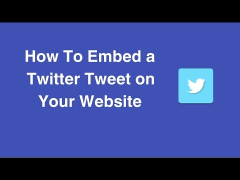 Watch 'How To Embed a Twitter Tweet on Your Website - YouTube'