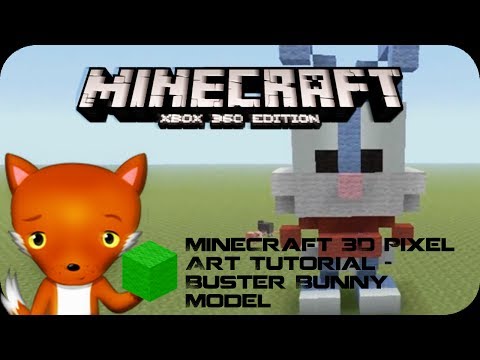 MineCraft 3D Pixel Art Tutorial - Buster Bunny Model