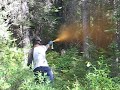 Firing off bear spray