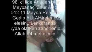 Zaur Asiq Vefat Edib Allah rehmet Elesin!█▬█ █ ▀█▀