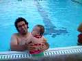 Elliot's swimming lessons: Wall Reach