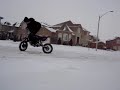 125cc Pit Bike in the Snow