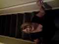 Stair Surfing with breasts, hmmmm