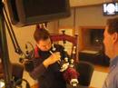 Elliott plays the bag pipes on BRMB
