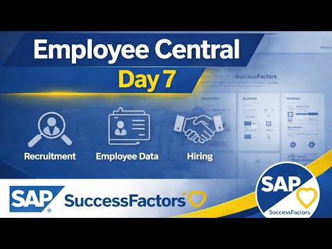 SAP SuccessFactors Employee Central Day 7 | Data Models