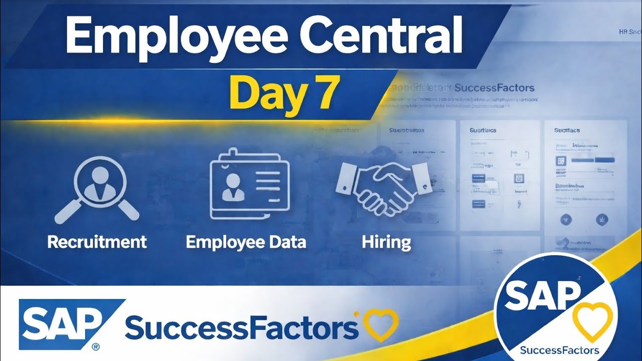 SAP SuccessFactors Employee Central Day 7 | Data Models