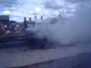 White-car-burnout