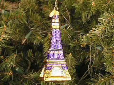 Paris Eiffel Tower Christmas Ornament