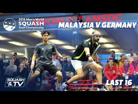 Squash: Malaysia v Germany - WSF Men's World Team Champs 2019 - Last 16 Highlights