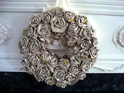 how to fasten felt flowers to wreath