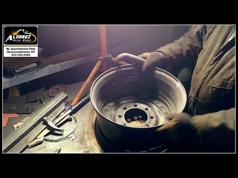 Cutting the Wheel Centers – 24 Bolt H1, Humvee, Hummer wheels