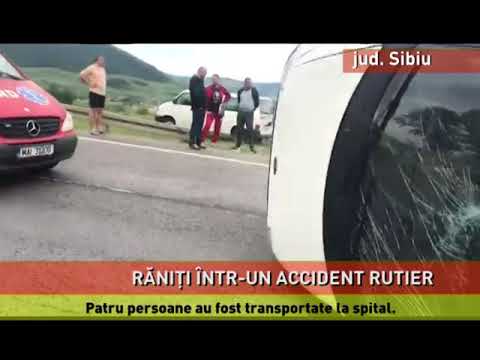 Patru persoane rănite într-un accident grav