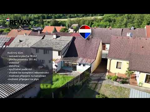 Video Prodej rodinného domu 65 m2, Radnice