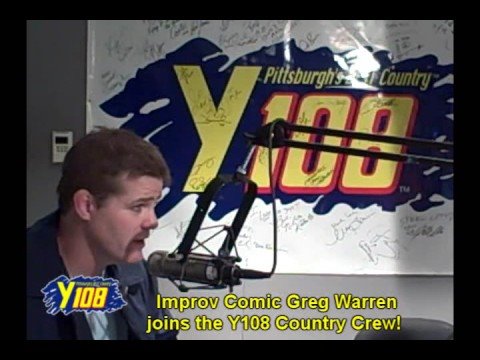 Improv Comic Greg Warren visits the Y108 Country Crew!