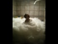 Funny Kid in Jetted Bubble Bath