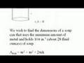 Optimization (the soup can problem)