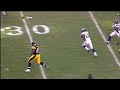 Percy Harvin returns a kickoff 88 yards in game against Pittsburgh Steelers on Sunday, October 25, 2009. Notice NFL back Judge Rich Reels takes hit (possibly unnecessary) from Viking Jeff Dugan, during the return.