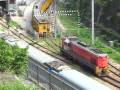 The Northbound GM EMD G16 57 Bobby Howes and Southbound Through Train T807 DF11 0018 +25Z