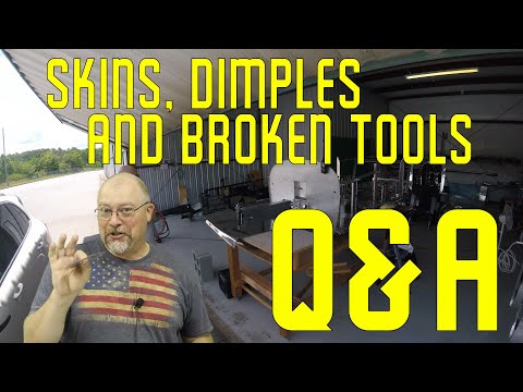 RV-10 Fuselage - 027 - Q&A, Skins, Dimples and broken tools