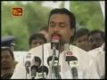 sri lankan minister d.m. dassanayake, killed in a brutal attack by the ltte terrorists bade farewell to the nation today.(12/01/2008)

the president mahinda rajapaksa visited anamaduwa to pay his last respects to the slain minister who was in the process of fulfilling the pledges made to the public. the people were shocked by the sudden demise of the minister who faced challenges with strength.  the president expressed his condolences to the family members of the minister. later he discussed about the funeral arrangements. 

prime minister ratnasiri wickramanayake also paid his last respects to the minister.  among the others who visited his residence were minister nimal siripala de silva and many ministers. our correspondent says that thousands have already paid their respects.

the last funeral rites started at 12.30 this afternoon.  thereafter, the motorcade carrying his remains proceeded to the gamdawa grounds at anamaduwa. a condolence message issued by president mahinda rajapaksa consolidated that he engaged in active politics of the sri lanka freedom party for the well being of the people and without considering his family. minister dassanayake rendered yeoman service to the uplift the party. he was an affectionate leader of the people of the north western province. ministers representing various political parties were amongst the people who had gathered to pay their last respects. they pledged to commit themselves on behalf of minister dassanayake to eliminate terrorism. 
minister jeyaraj fernandopulle, reading the president's condolence message said the demise of minister dassanayake was an irreparable loss to the nation.  he yearned to serve the people in his area, an arid dry zone.  he was honest, brave and courageous. the people of puttalam and anamaduwa loved him deeply and made him victorious at every election.  the president said they mourned his loss.

minister maithripala sirisena said they were making a solemn pledge before d.m's remains that everyone of them would dedicate to the president's programme to destroy the ltte, which has taken away lives of many leaders, innocent village children and members of the maha sangha.  they will not hide in fear of ltte terrorism, but would risk even their lives to defeat terrorism on behalf of the motherland, future generations and democracy.

minister karu jayasuriya claimed that d.m. lived among the people.  this was why hundreds of thousands of people thronged to anamaduwa to pay their tribute to him. he not only cared for the people of his area but also for the sinhala, tamil and muslim communities of the north and east.
                      
minister patali champika ranawaka said the government and the entire nation are not prepared to yearn for peace going down on their knees in fear of the terrorists.

parliamentarian wimal weerawansa opined that the minister's killing was not intended to deprive the people of aanamaduwa of a leader, but to engulf the people's representatives in a fear syndrome. justice to the killing can be meted out by not permitting the ltte to achieve their aims. 

parliamentarian gamini jayawickrema perera said he valued d.m's determination and strength.  he discharged a priceless service to the people of the area through this strength.

minister d.m. dassanayake was born on 29th may 1952. he had his primary education at the andigama navodhya maha vidyalaya and completed his studies at ananda vidyalaya chilaw. he was initially employed as a buildings inspector and entered politics at the request of a large number of people. he won the 1994 elections and represented parliament for 14 years.