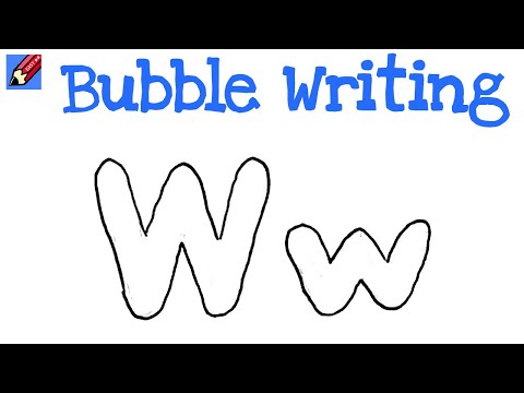 how to draw a i in bubble letters