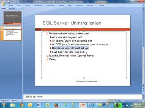 how to remove sql server 2012