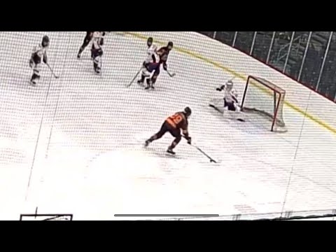 Rollover windmill glove save during a 5 on 3