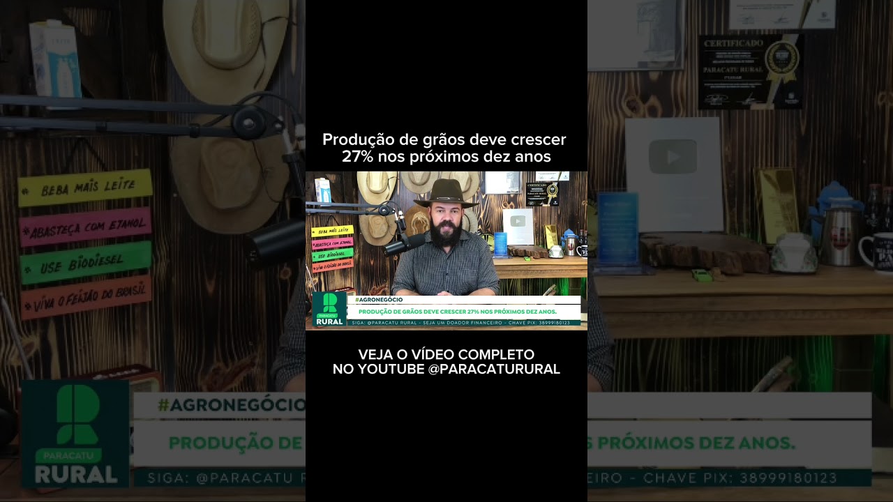 Produção de grãos deve crescer 27% nos próximos dez anos