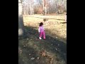 Marli and Chloe Picking Up Acorns