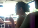 in the car