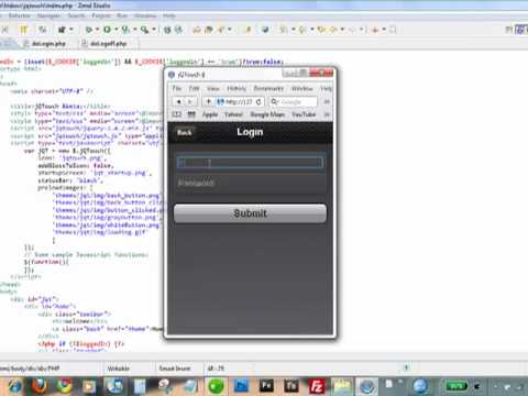 JQTouch AJAX PHP Login Form Part 3