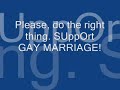 I SUPPORT GAY MARRIAGE I SUPPORT GAY MARRIAGE