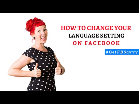 how to change language on facebook