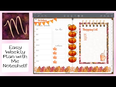 Weekly Digital Plan With Me – Noteshelf – Maria’s Craftroom