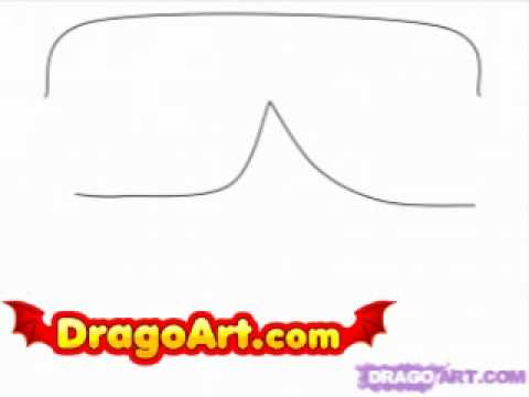 how to draw glasses step by step