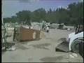 unlucky woman using toilet