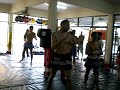 Shadow boxing in the gym