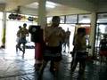 Shadow boxing in the gym