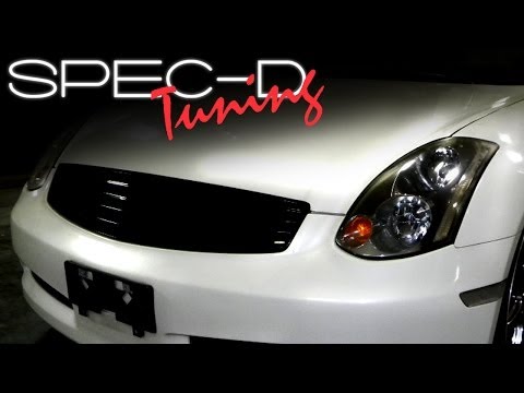 SPECDTUNING INSTALLATION VIDEO: 2003-2007 INFINITI G35 BLACK FRONT GRILLE