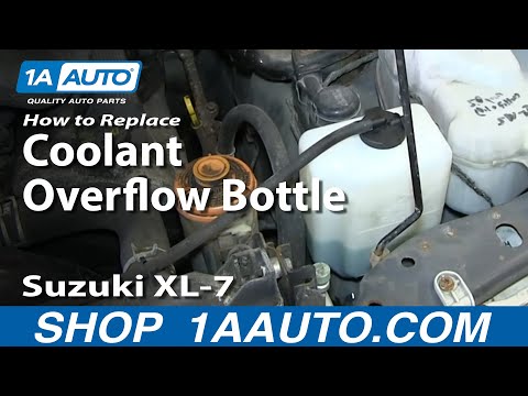 How To Install Replace Engine Coolant Anti-Freeze Overflow Bottle Tank 2001-06 Suzuki XL-7