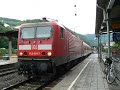Abfahrt von Baureihe 143 mit Regionalbahn in Bingen Hbf