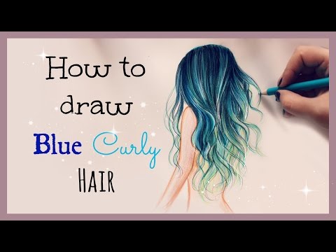 how to draw wavy hair step by step