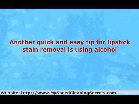 how to remove lipstick stains