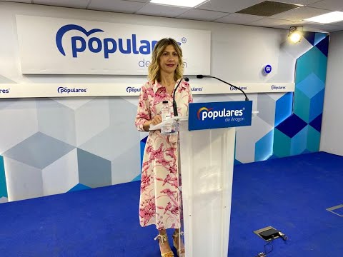 La portavoz del PP exige a Lambán más responsabilidad y más humildad