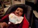 Meenal Gargling with Her Food