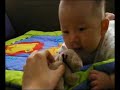 Baby Natalie roll over and tummy time play