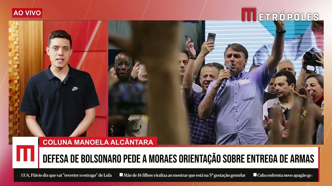 Defesa de Bolsonaro pede a Moraes orientação sobre entrega de armas