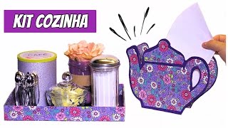 Kit Cozinha - Porta Filtro de Café e Bandeja